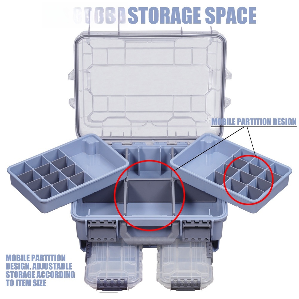 Fishing Equipment Storage - 1pc Waterproof Double Layer Portable Fishing