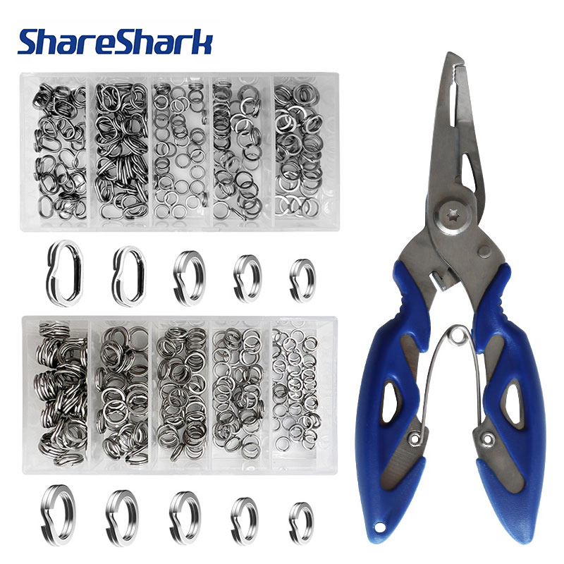 Fishing Pliers - ShareShark 200pcs Stainless Steel Split Ring