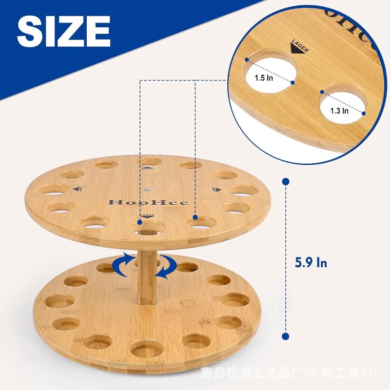 Round Solid Wood Fishing Rod S - Fishing Equipment Storage ulasan dan harga