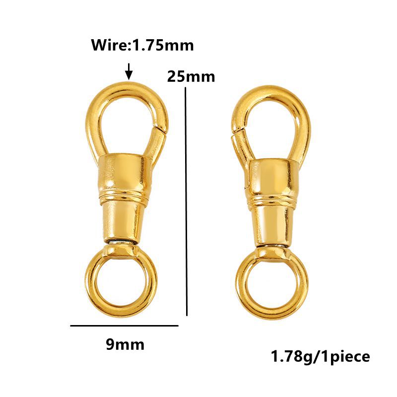 2pcs Stainless Steel Clasp Str - Circle Hook Set ulasan dan harga
