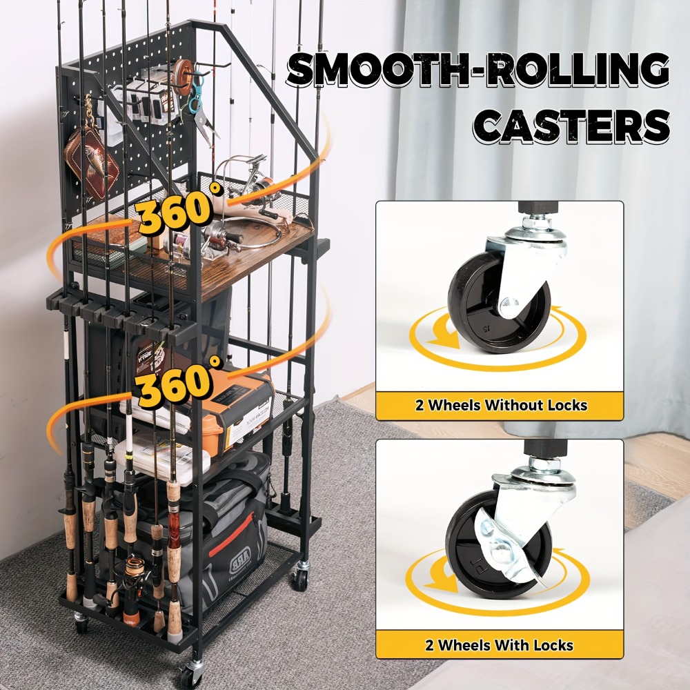 Fishing Rod Holders for Garage - Tackle Box ulasan dan harga